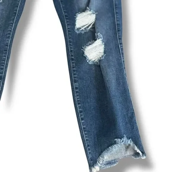 Torrid Premium Jeans Women's Plus 18R Blue Jeggings Distressed High Rise Curvy - Picture 5 of 16